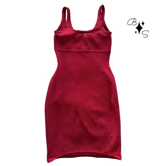 GUESS Red Rib-Knit BodyCon Mini Dress | Size: X-Small - Picture 3 of 3
